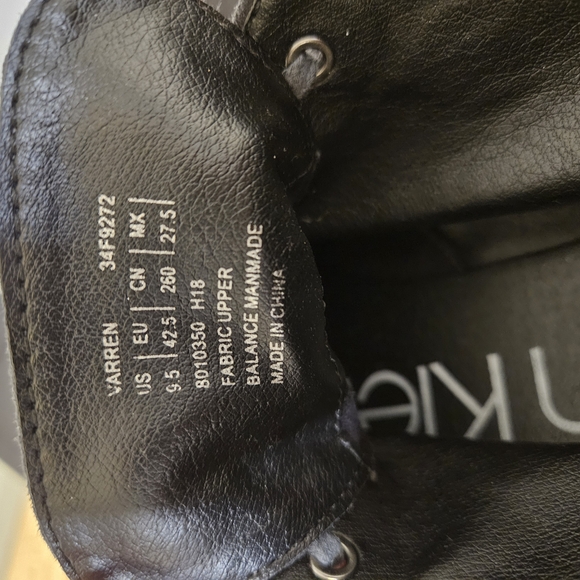 Calvin Klein Warren Chukka Boots Mens Size 9.5 Black Suede Lace Up Ankle - Picture 7 of 7